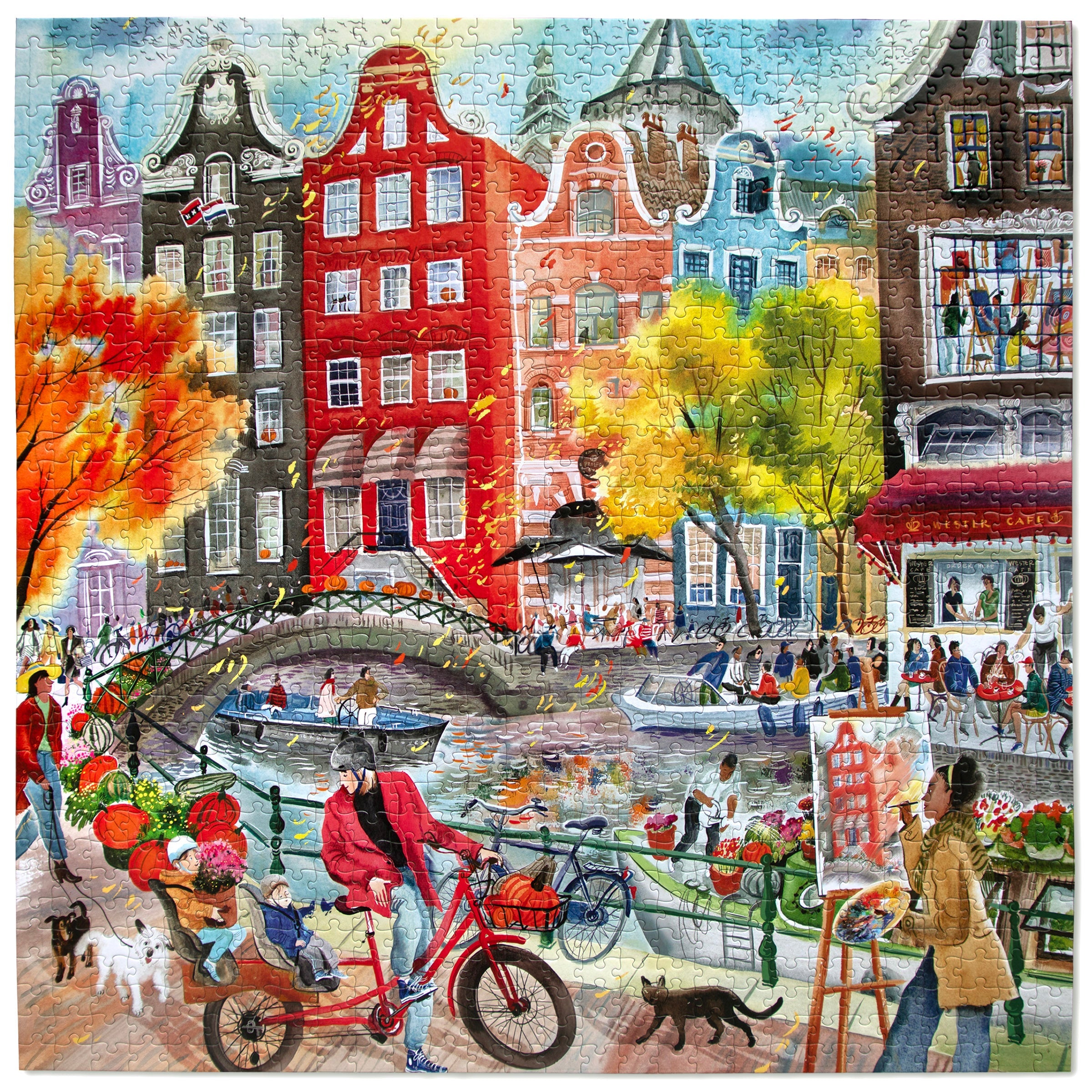 Artists in Amsterdam 1000 Piece Puzzle by eeBoo | Unique Beautiful