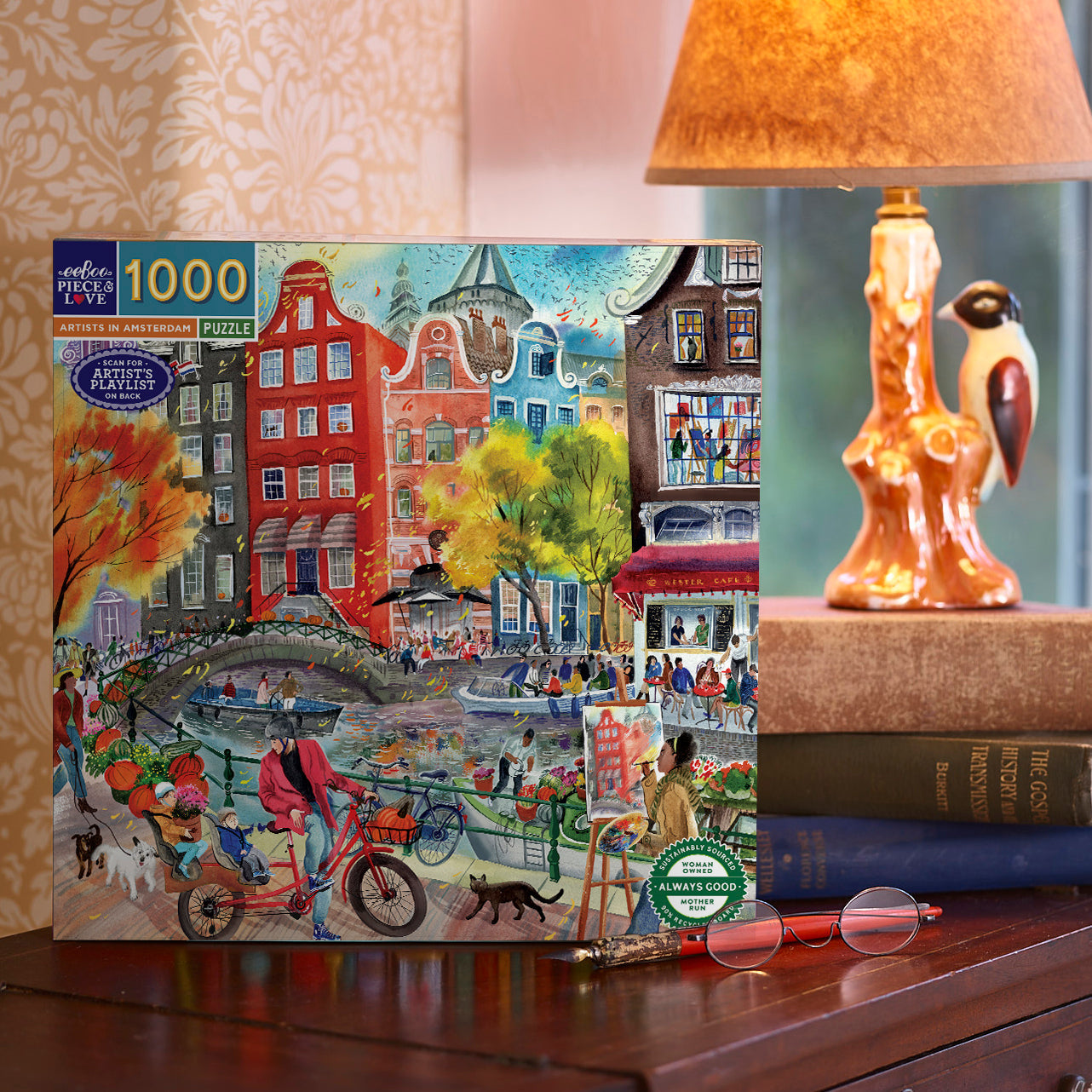 Artists in Amsterdam 1000 Piece Puzzle by eeBoo | Unique Beautiful
