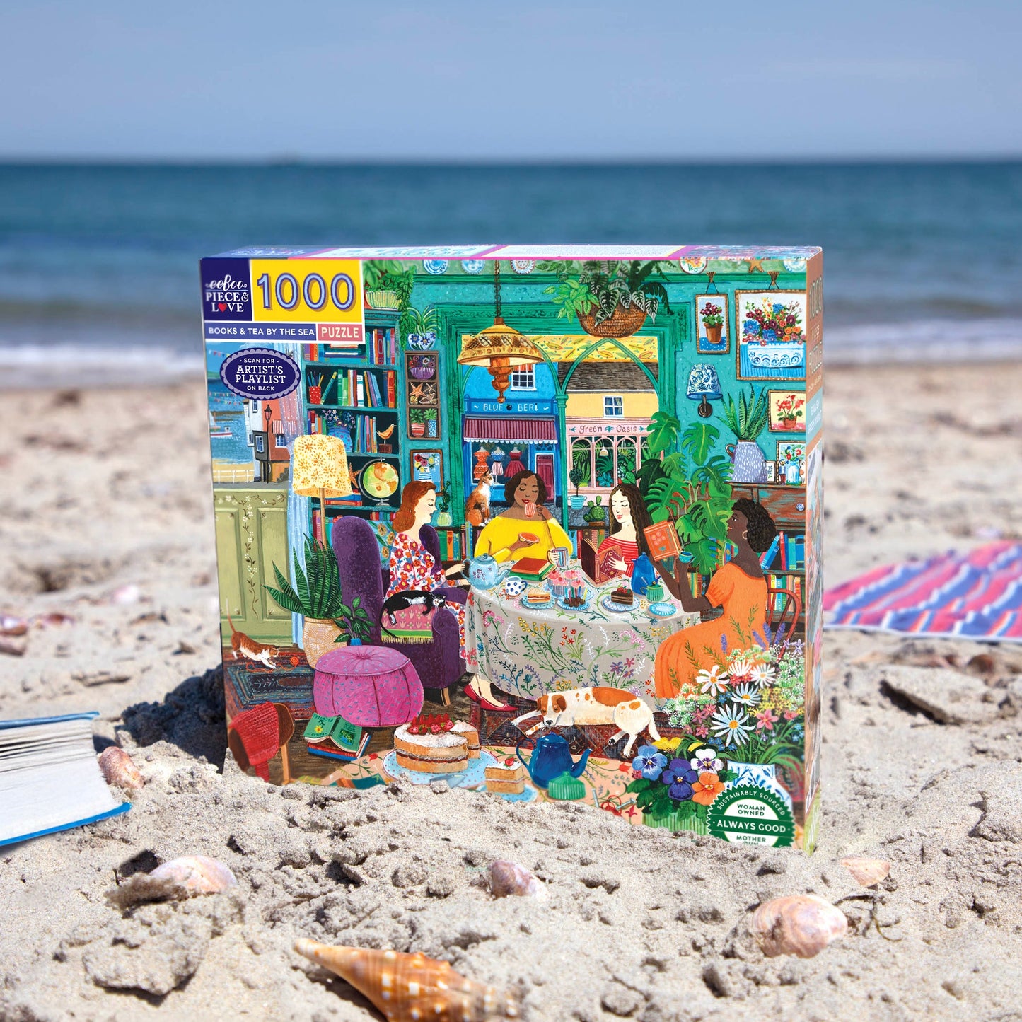 Books & Tea by the Sea 1000 Piece Puzzle
