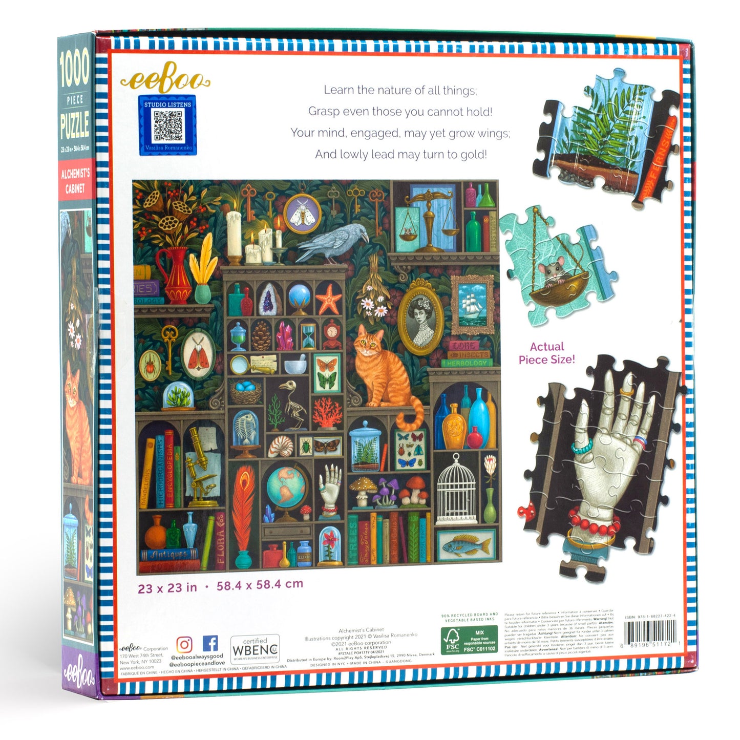 Alchemist's Cabinet 1000 Piece Jigsaw Puzzle | eeBoo Piece & Love | Makes a Great Gift