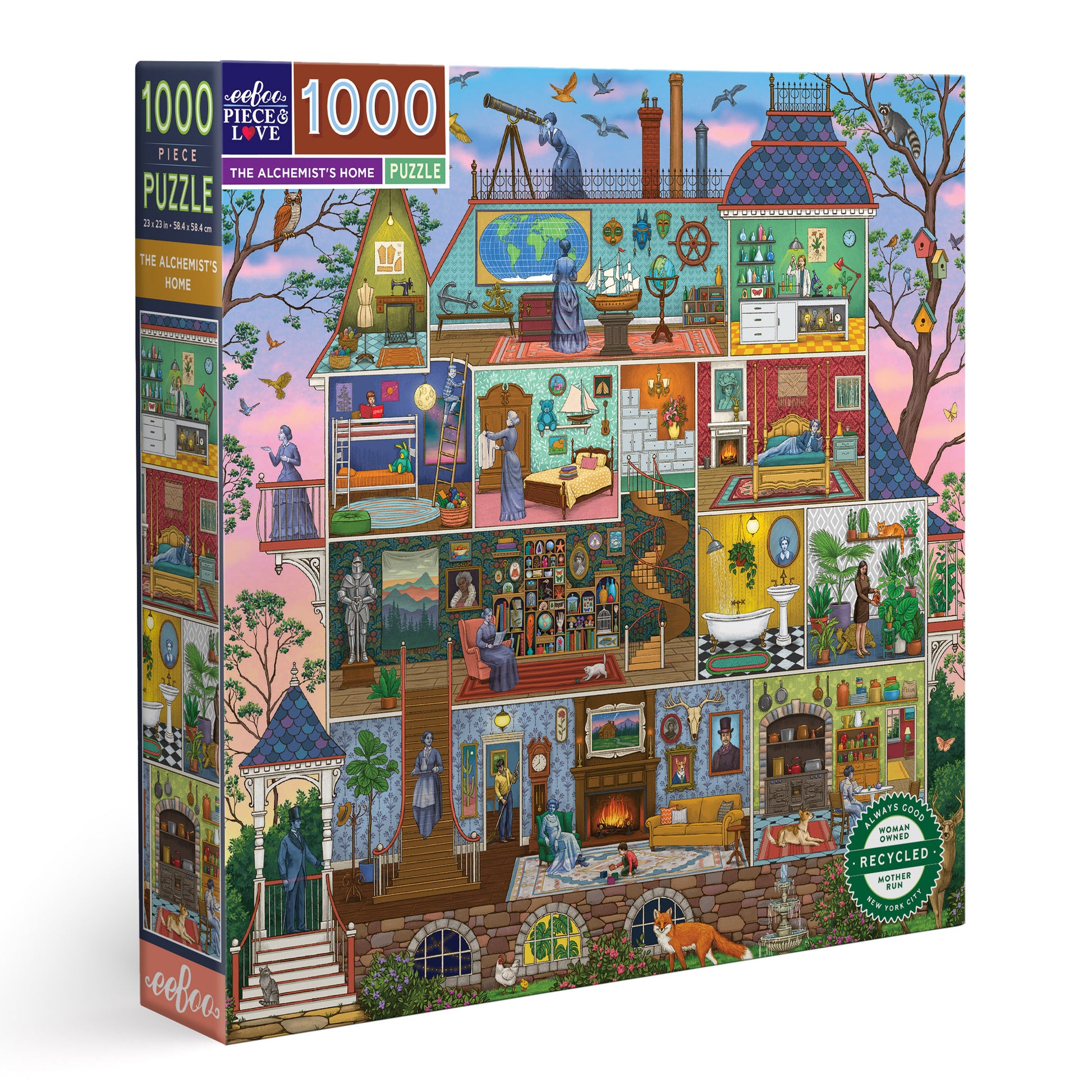 The Alchemist's Home 1000 Piece Square Jigsaw Puzzle eeBoo Spooky Gifts for 14+