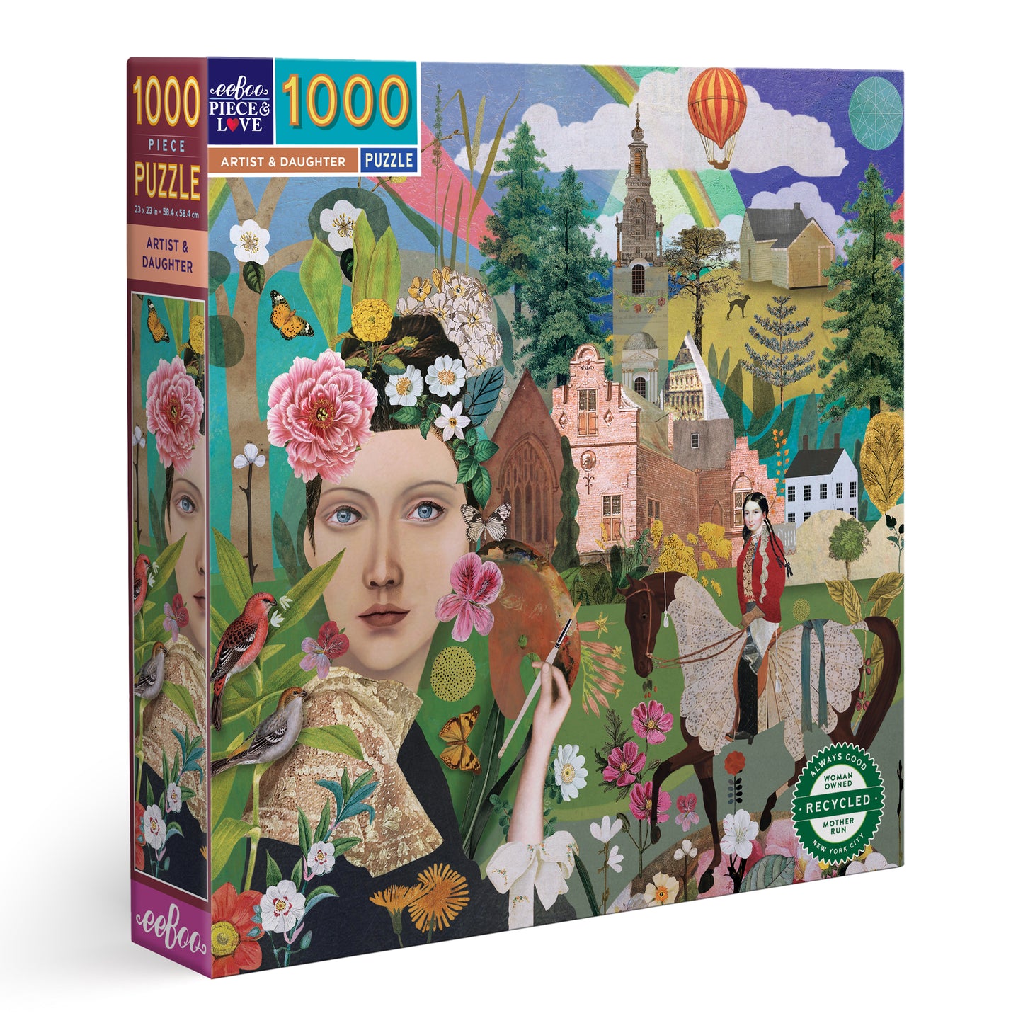 Artist & Daughter 1000 Piece Jigsaw Puzzle | eeBoo Piece & Love Unique Gifts for Women