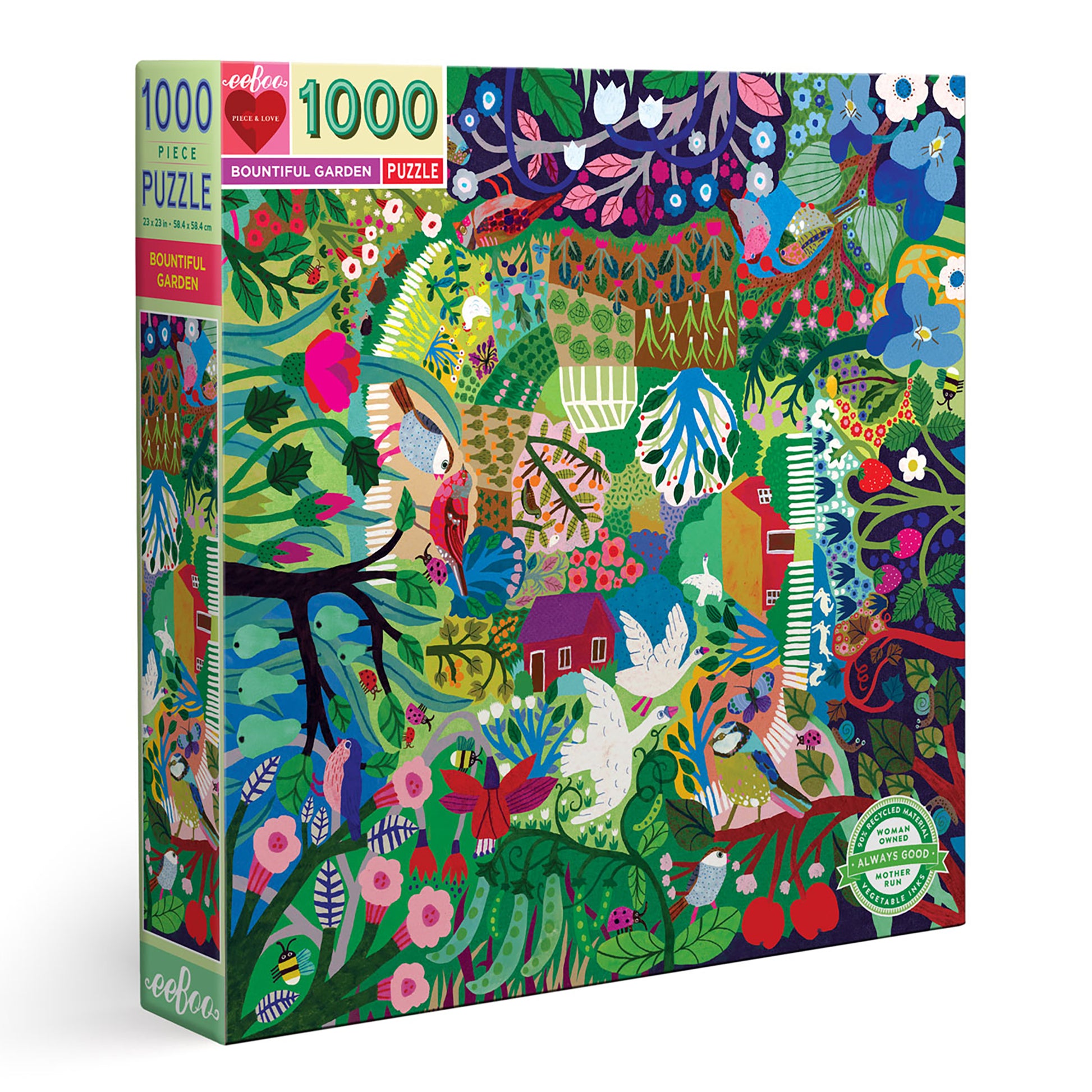 Bountiful Garden 1000 Piece Jigsaw Puzzle | eeBoo Piece & Love | Gifts for Nature Lovers