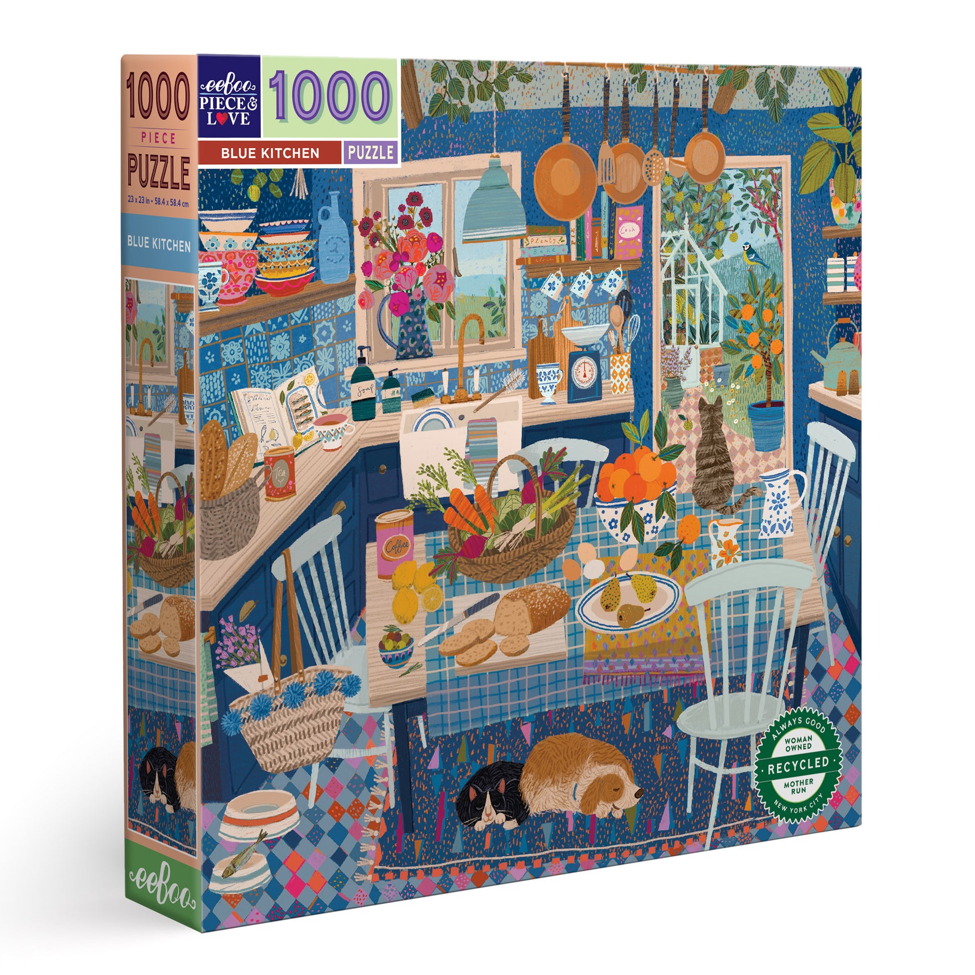 Blue Kitchen 1000 Piece Jigsaw Puzzle eeBoo Gifts for Adults
