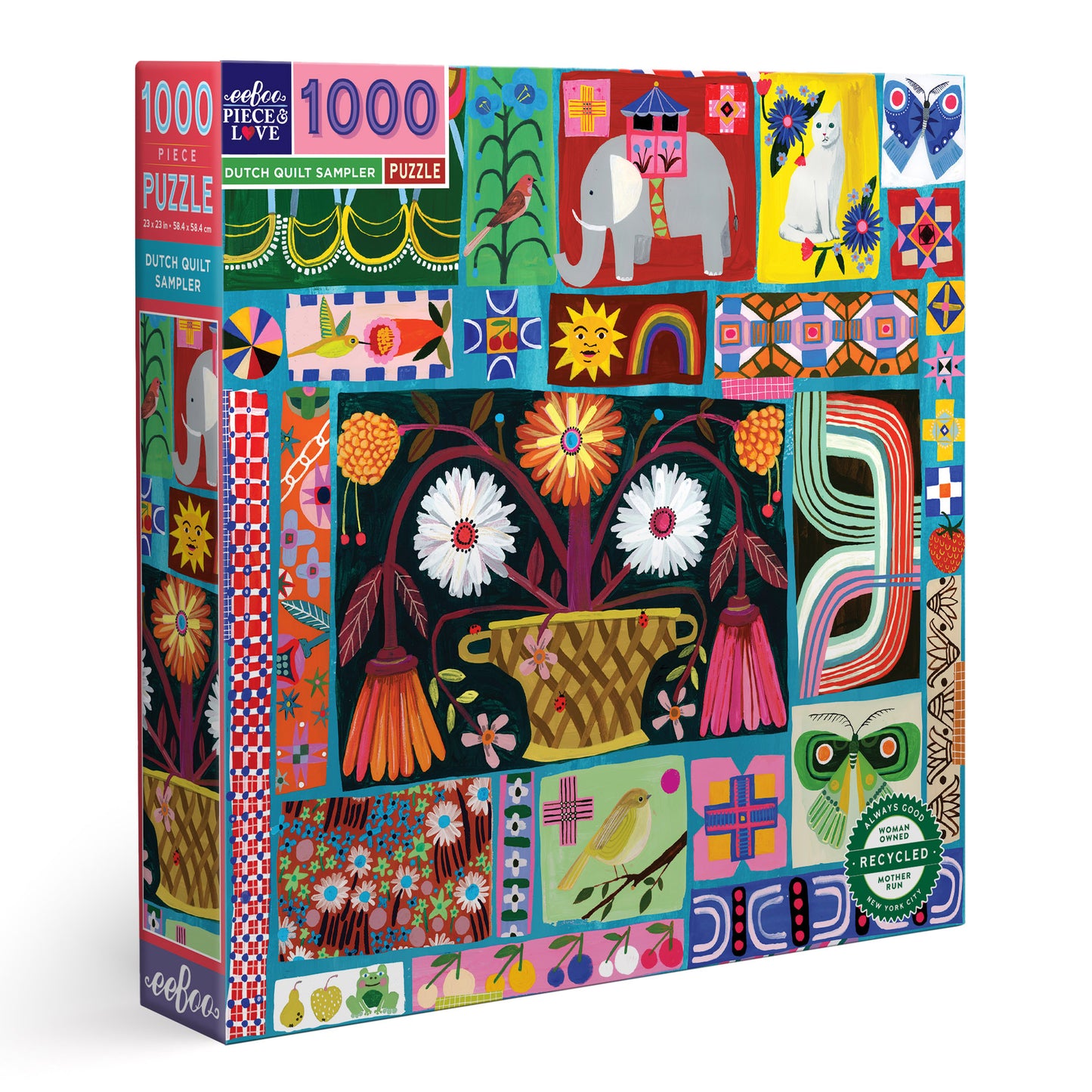 Dutch Quilt Sampler 1000 Piece Jigsaw Puzzle eeBoo Gifts for Adults