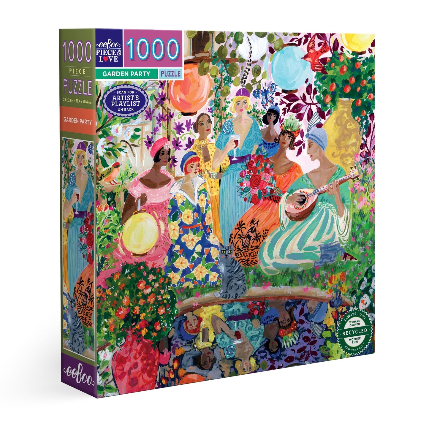 Garden Party 1000 Piece Jigsaw Puzzle by eeBoo | Unique Fun Gifts