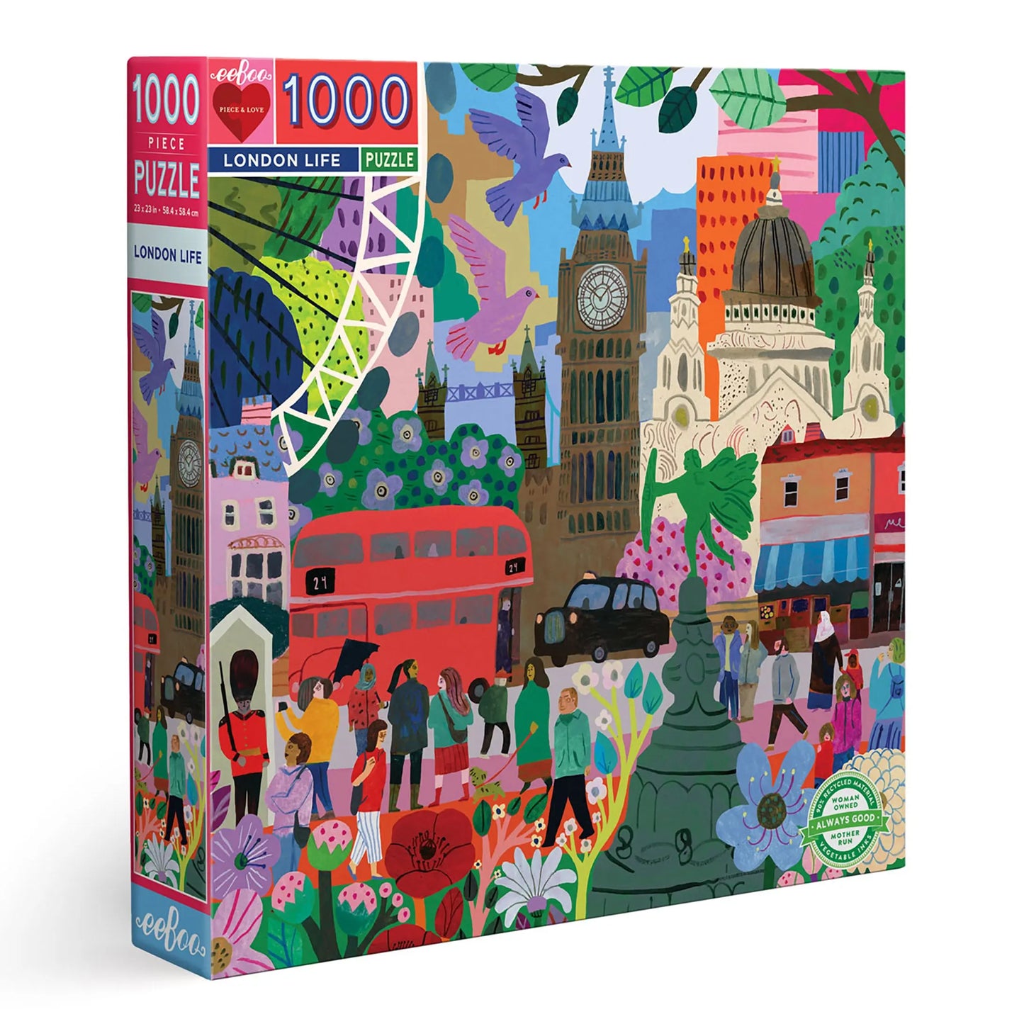 London England Life Big Ben 1000 Piece Jigsaw Puzzle | eeBoo Piece & Love | Gifts for Travel Lovers