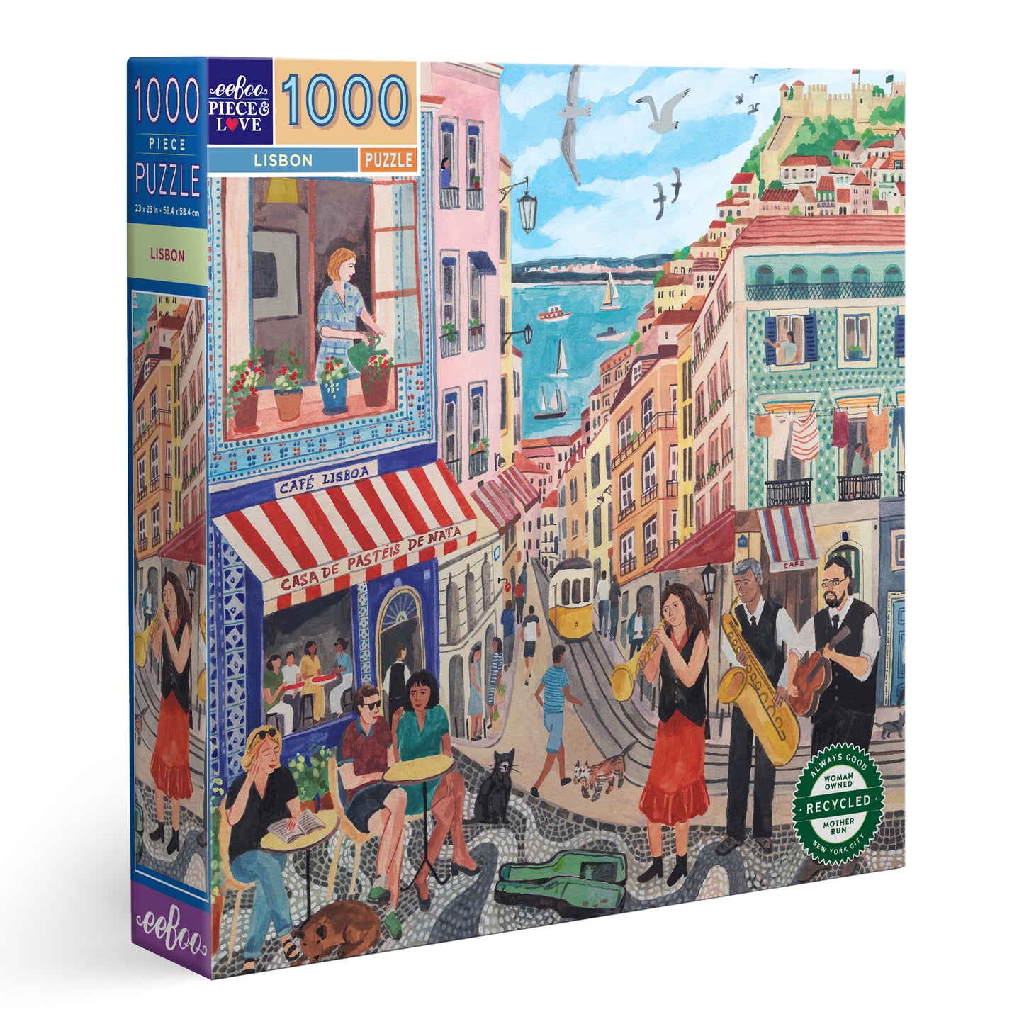 Lisbon Portugal 1000 Piece Jigsaw Puzzle | eeBoo Piece & Love Unique Gifts for Adults