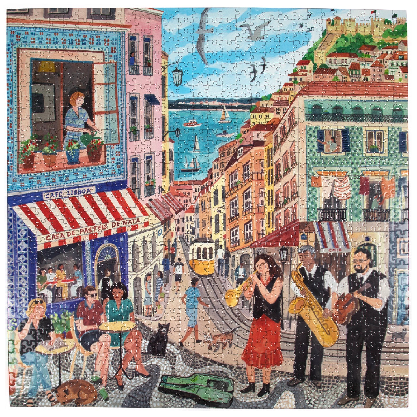 Lisbon Portugal 1000 Piece Jigsaw Puzzle | eeBoo Piece & Love Unique Gifts for Adults