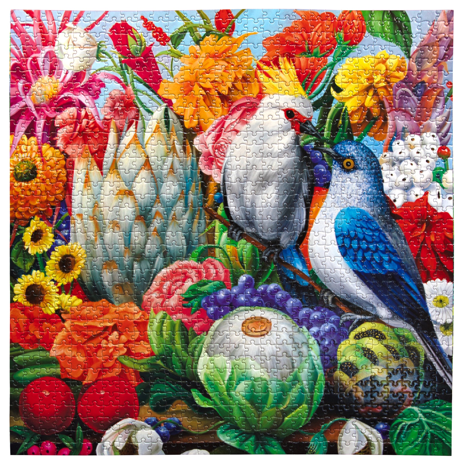 Magical Fruits & Birds 1000 Piece Jigsaw Puzzle by eeBoo | Unique Fun Gifts