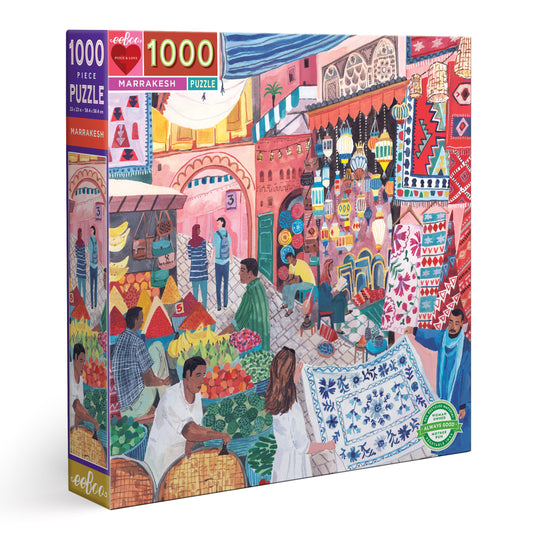 Marrakesh Morocco 1000 Piece Jigsaw Travel Puzzle | eeBoo Piece & Love | Gifts for Travel Lovers