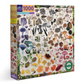 Mushroom Rainbow 1000 Piece Square Jigsaw Puzzle eeBoo | Gifts for Forest Foragers and Fungi Lovers