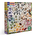 Mushroom Rainbow 1000 Piece Square Jigsaw Puzzle eeBoo | Gifts for Forest Foragers and Fungi Lovers