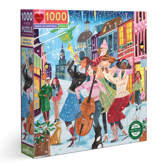 Music in Montreal Canada 1000 Piece Jigsaw Puzzle | eeBoo Piece & Love | Beautiful Gifts for Women