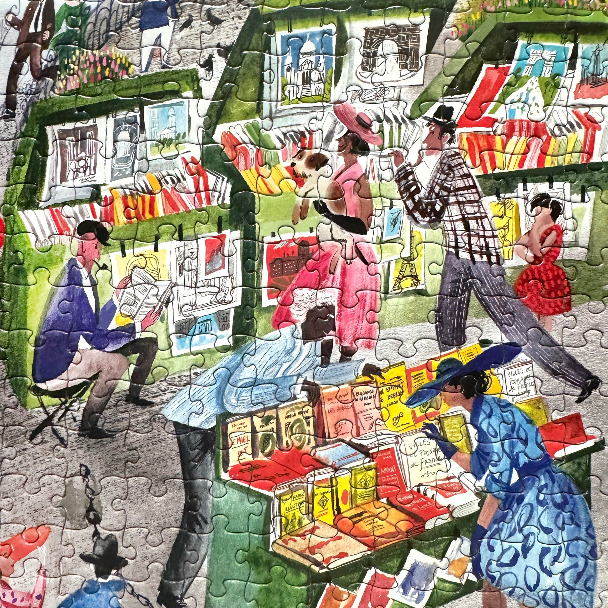 Paris France Bookseller 1000 Piece Puzzle by eeBoo | Unique Beautiful Gifts