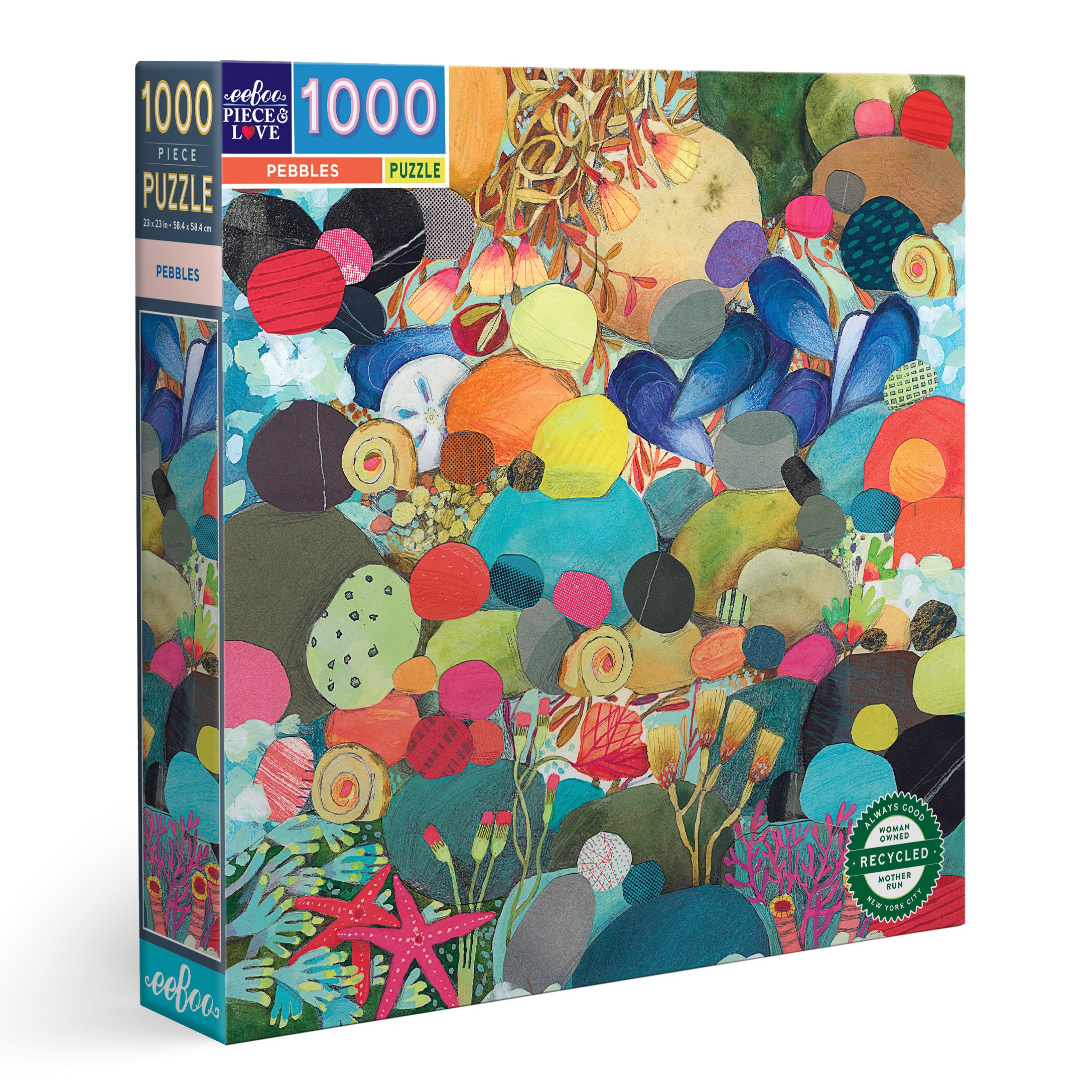 Pebbles 1000 Piece Jigsaw Puzzle eeBoo Piece & Love Gifts for Adults