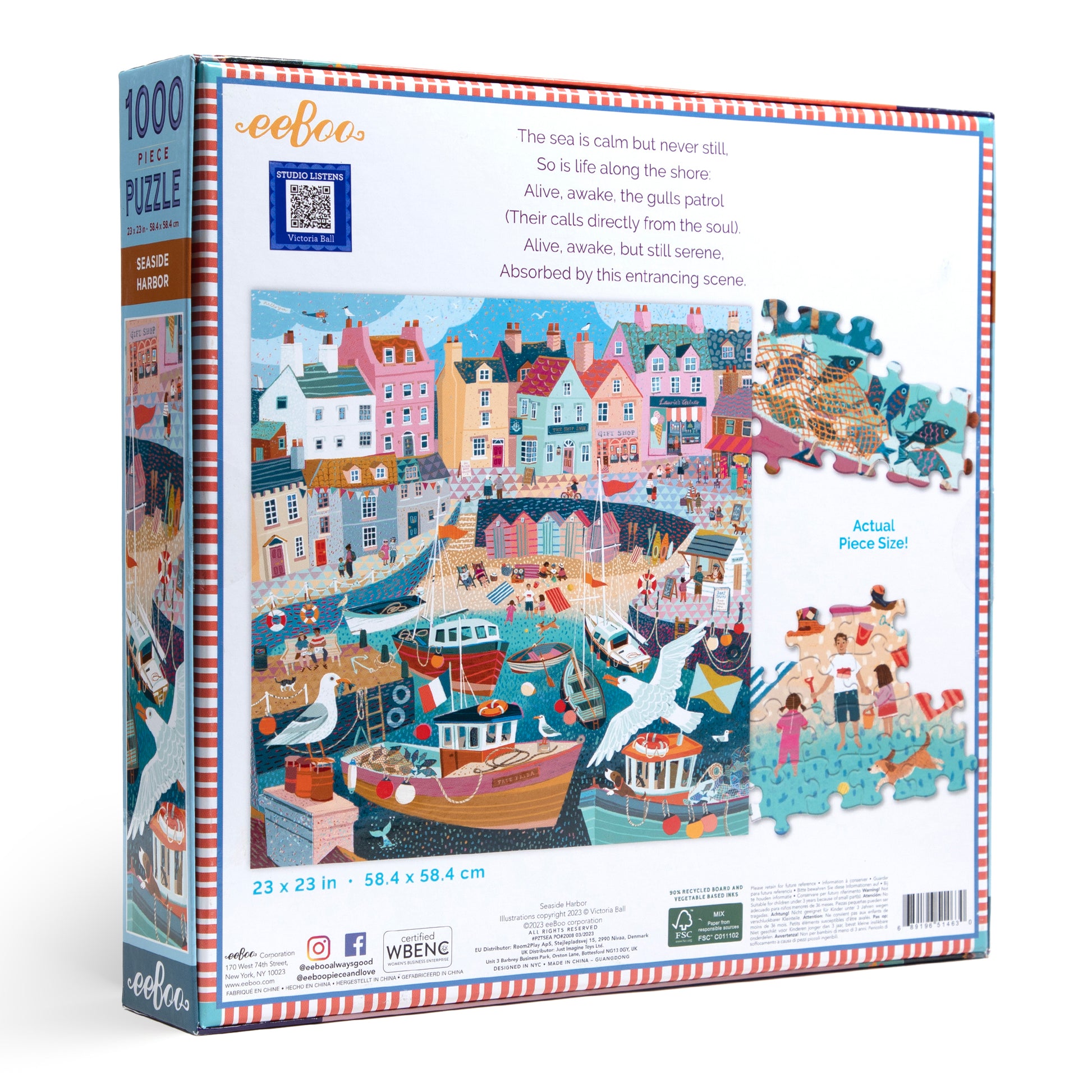Acheter Puzzle : 1000 pièces - Seaside Harbor - Eeboo - Jeux de société -  Le Passe Temps
