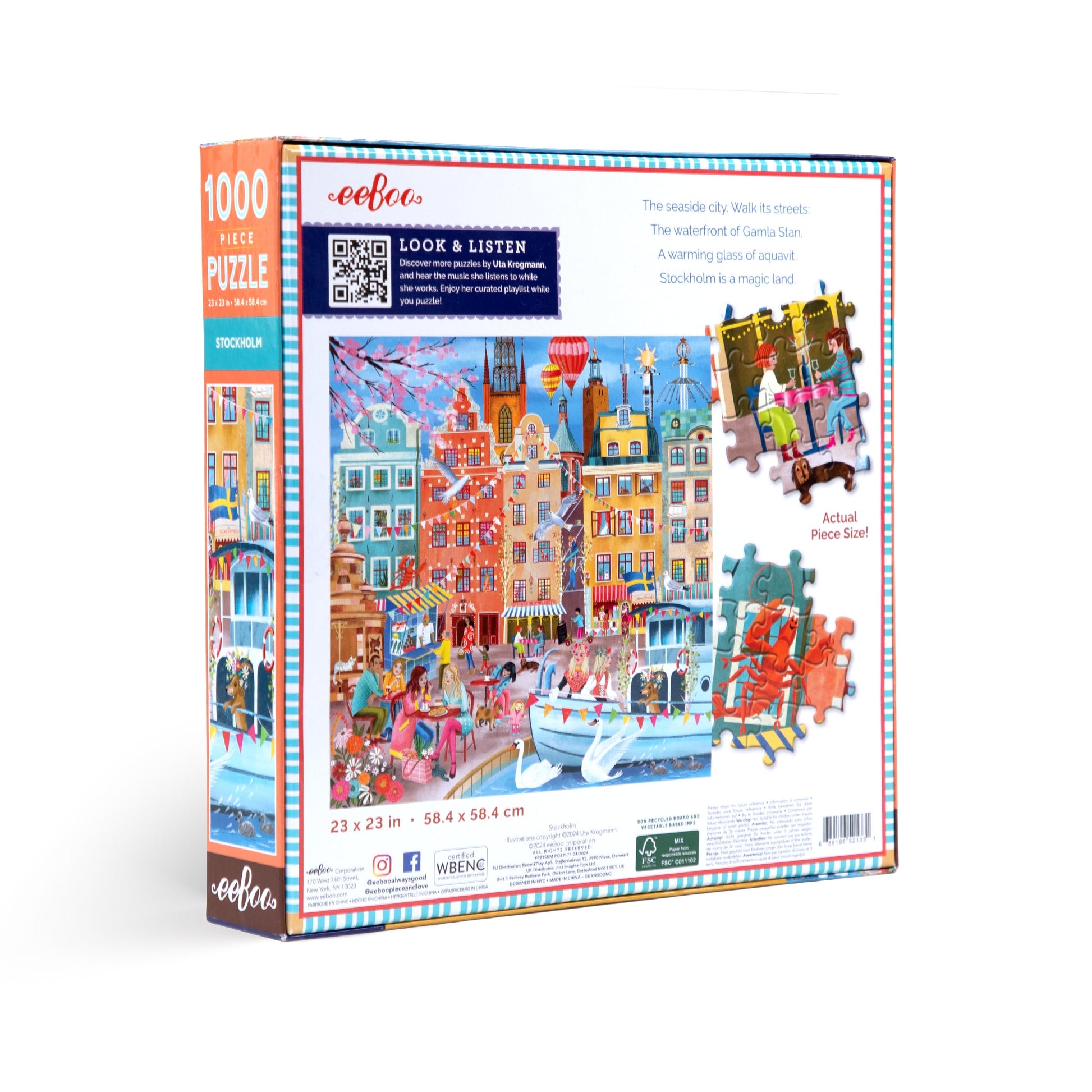 Stockholm Sweden 1000 Piece Jigsaw Puzzle by eeBoo | Unique Fun Gifts