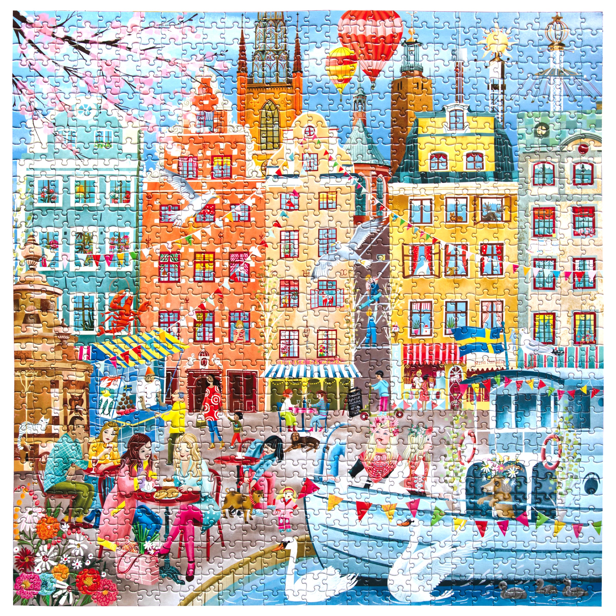 Stockholm Sweden 1000 Piece Jigsaw Puzzle by eeBoo | Unique Fun Gifts