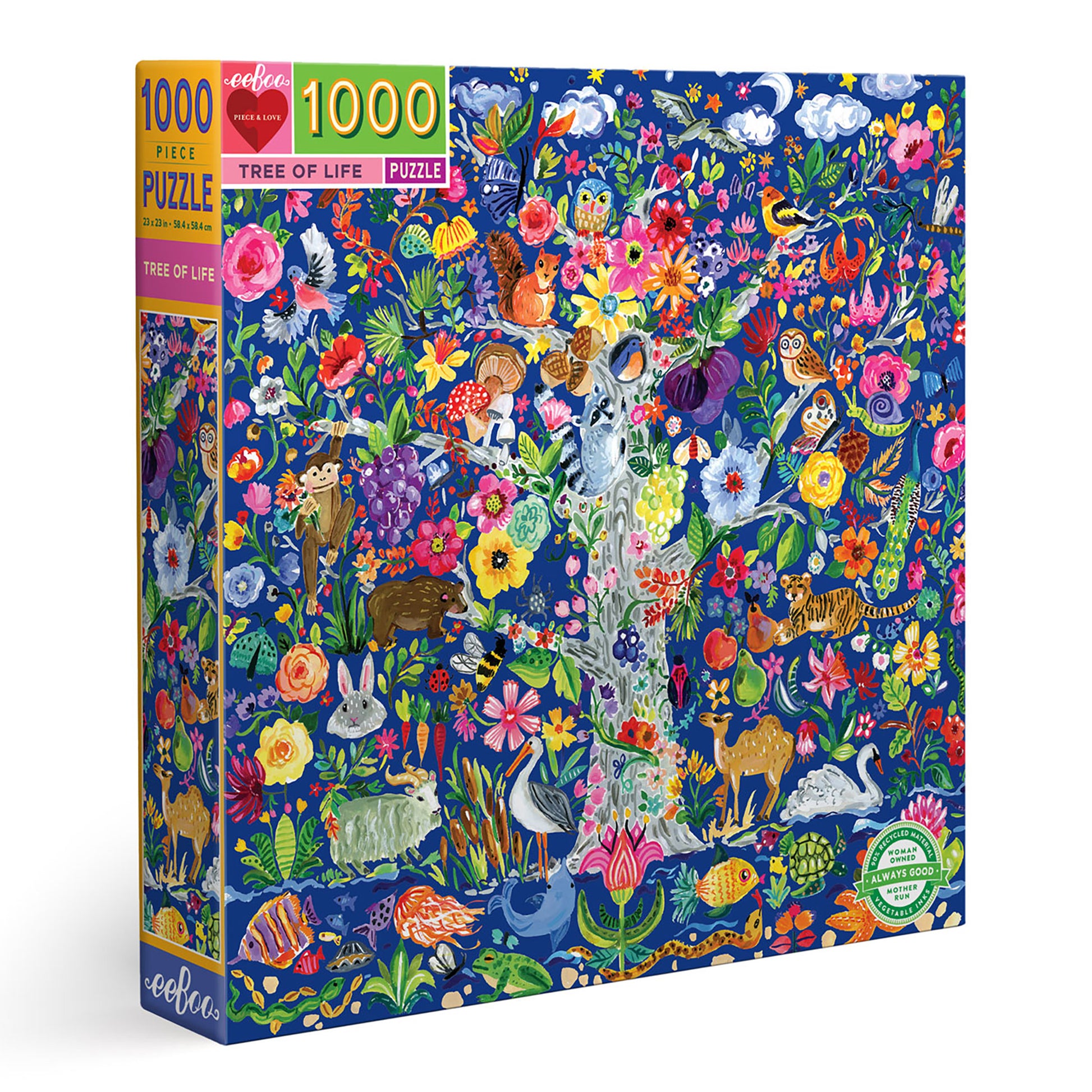 Tree of Life 1000 Piece Jigsaw Nature Puzzle | eeBoo Piece & Love | Gifts for Nature Lovers