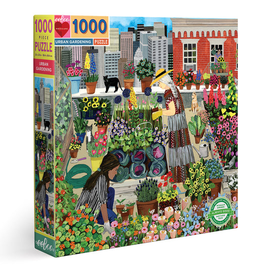 Urban Gardening 1000 Piece Jigsaw Puzzle eeBoo Piece & Love Puzzles for Adults Gifts for Gardeners