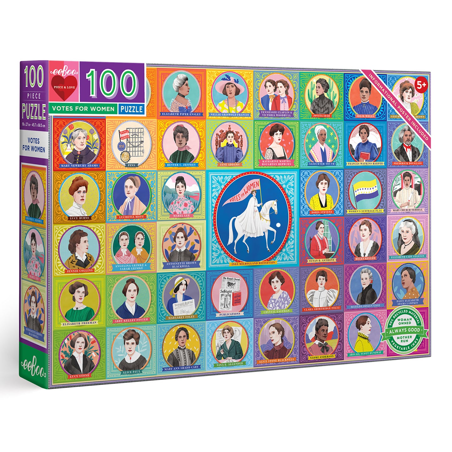 DISCO Votes for Women 100 Piece Puzzle eeboo-store