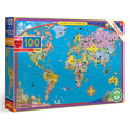 World Map Educational 100 Piece Puzzle by eeBoo Gifts for Kids Ages 5+