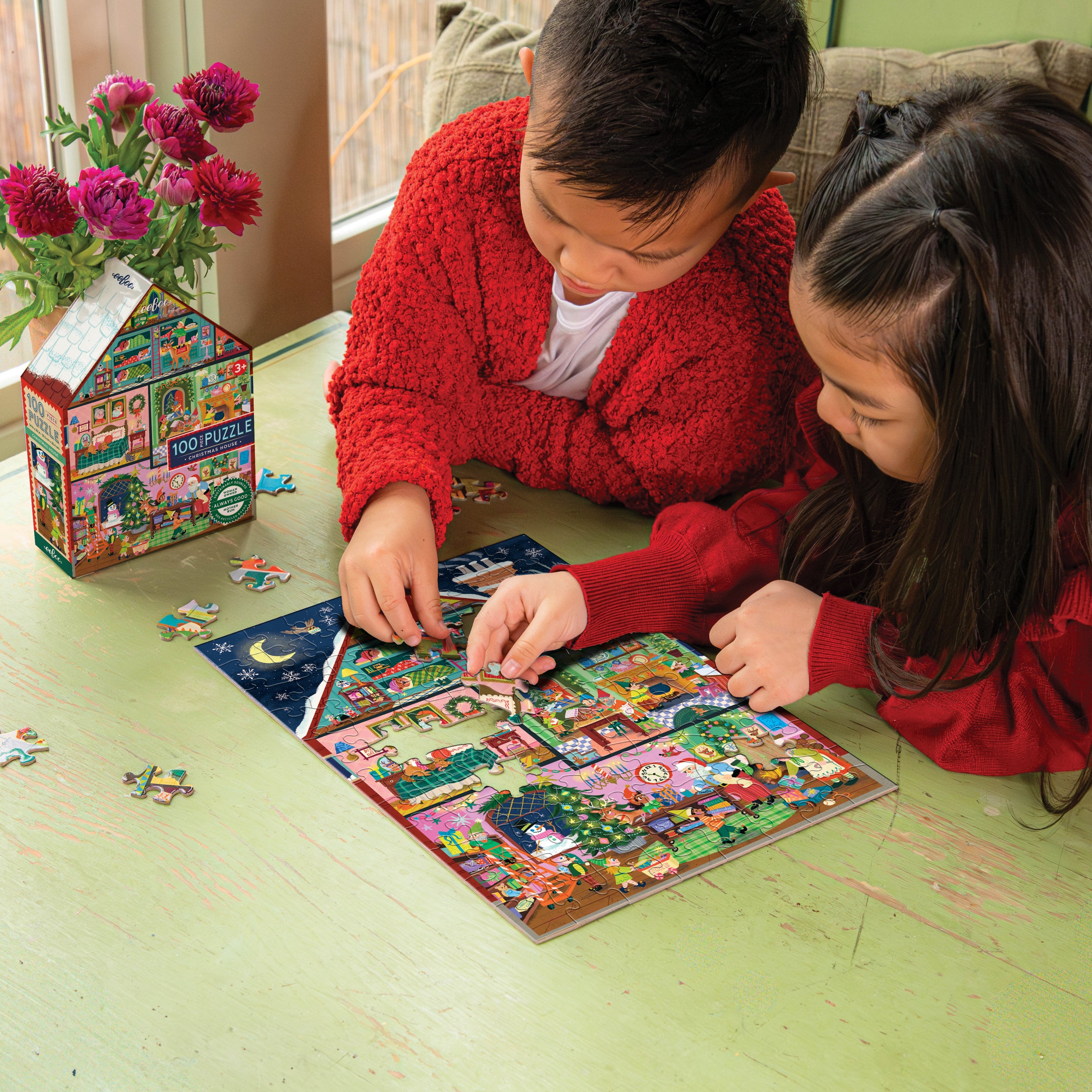 eeBoo 100 Piece Jigsaw Puzzles for Kids and Adults Makes a Great Gift