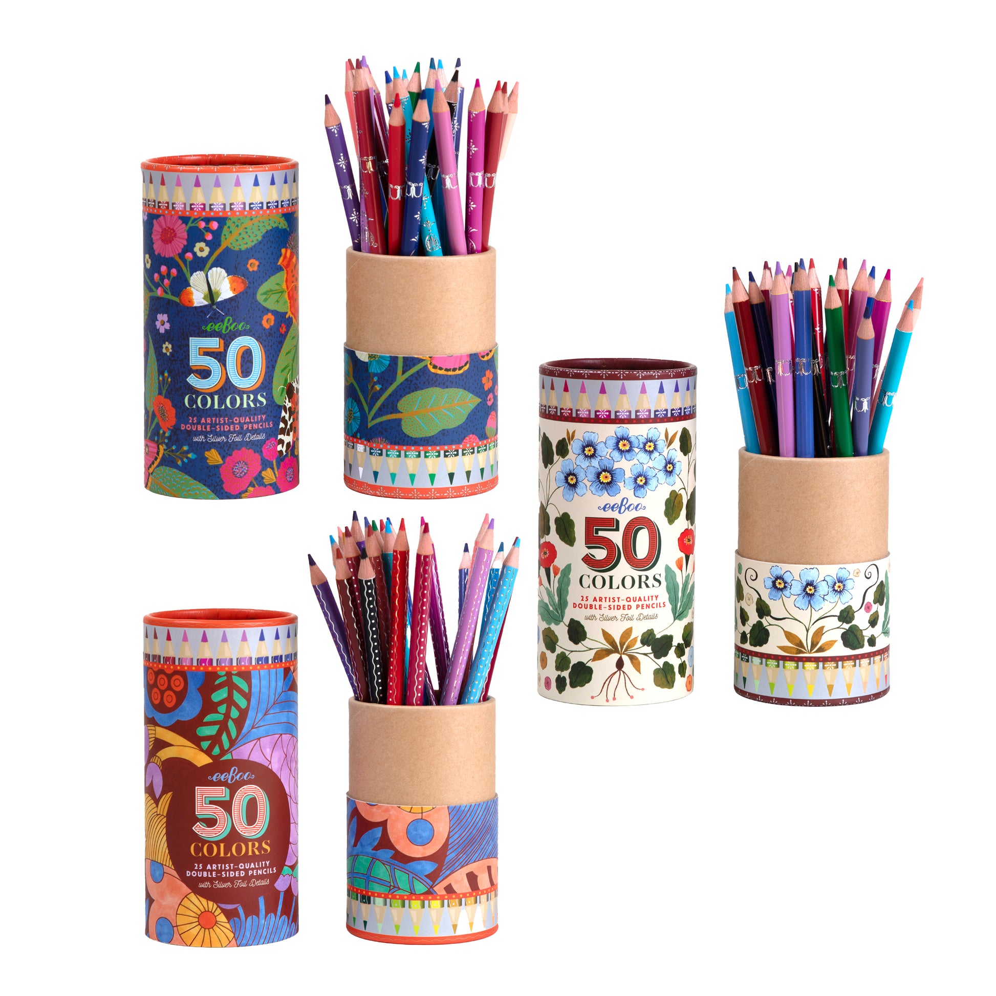 Double-Sided Color Pencil Canister Set  by eeBoo | Unique Fun Gifts