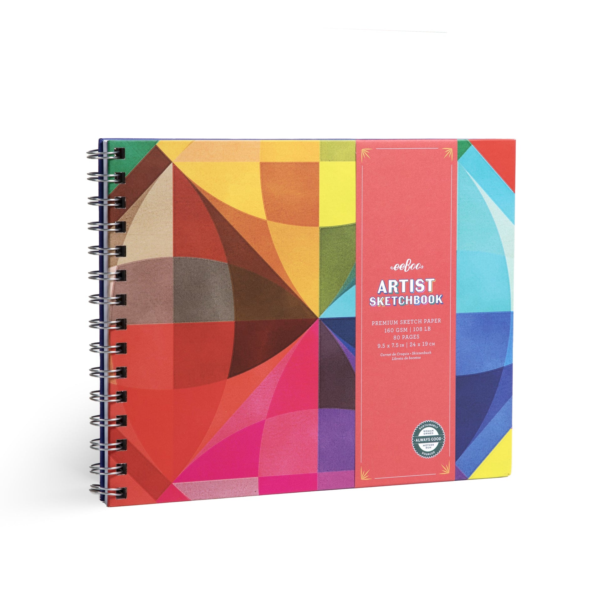 Rainbow Hardcover Artist Sketchbook eeBoo