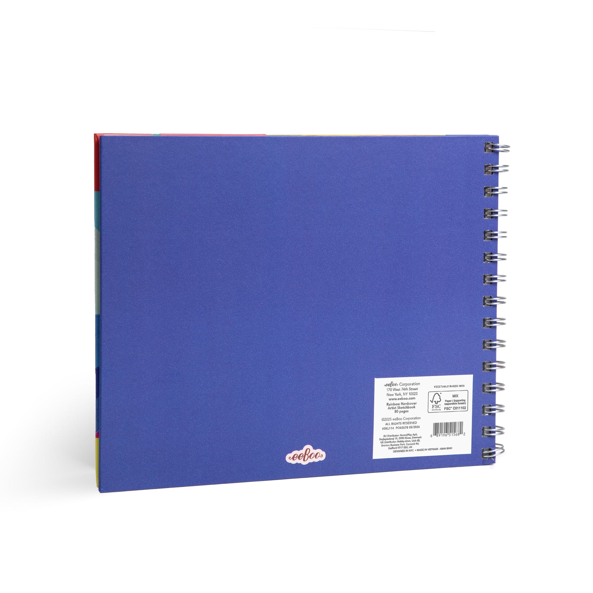Rainbow Hardcover Artist Sketchbook eeBoo