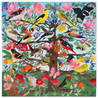 Artist Malin Gyllensvaan depicts a colorful tree of fruits & berries populated by French songbirds like Bluethroat, Redstart & more. 1000 Piece Jigsaw Puzzle by eeBoo 