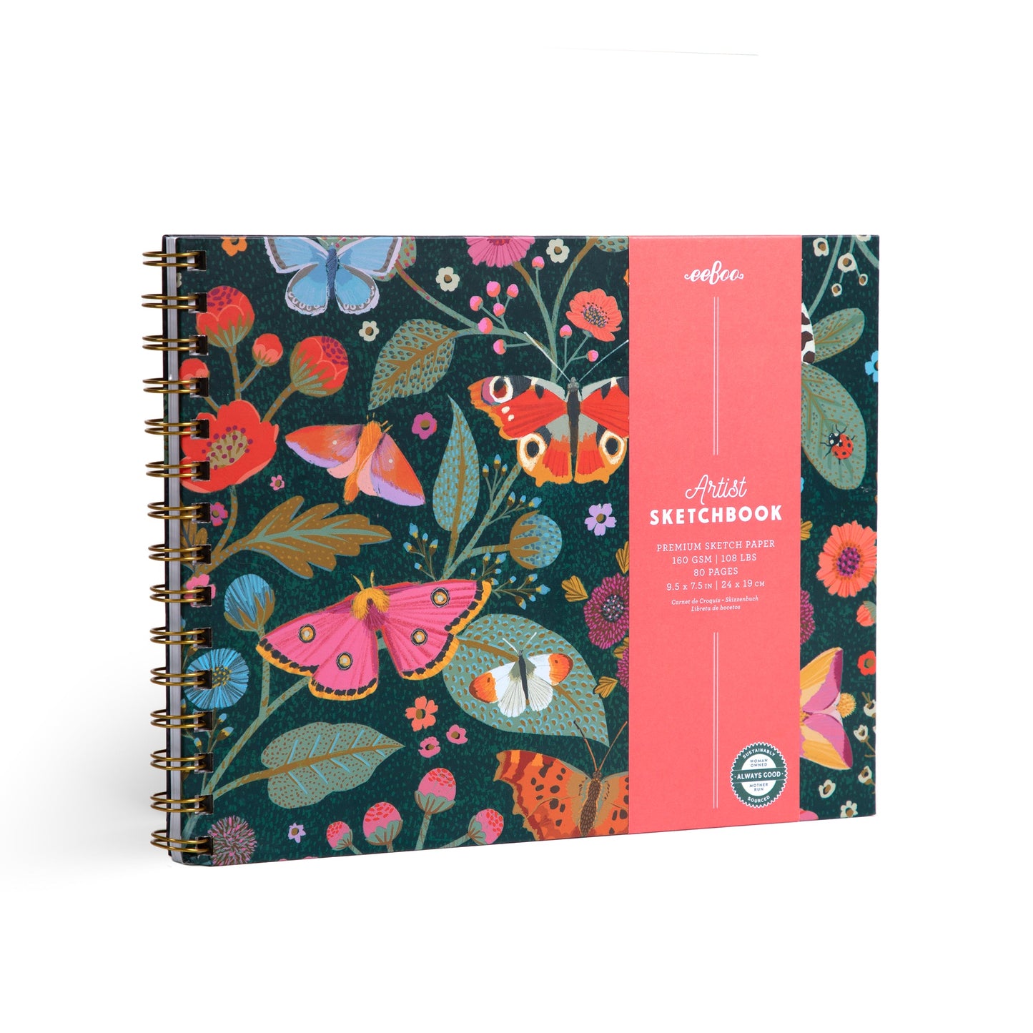 Victoria's Hardcover Artist Sketchbook by eeBoo | Unique Beautiful Gifts