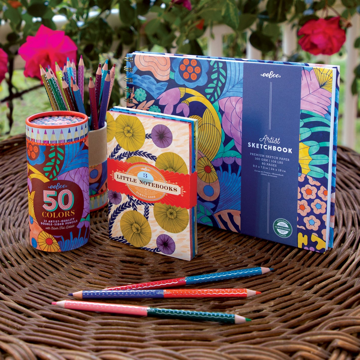 Cecilia's Double-Sided Color Pencils by eeBoo | Unique Fun Gifts