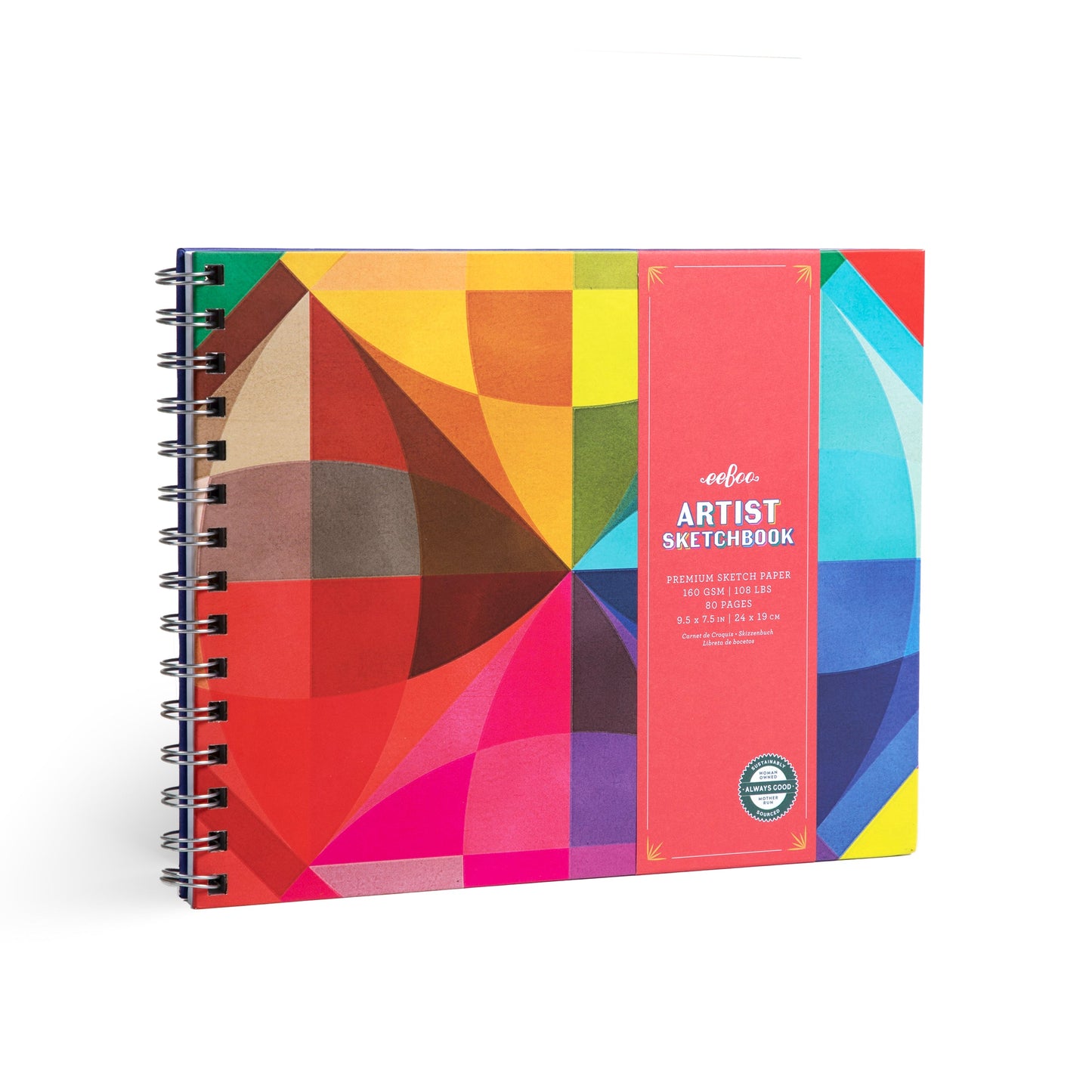 Rainbow Hardcover Artist Sketchbook by eeBoo | Unique Beautiful Gifts