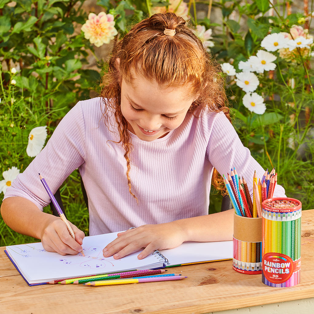 Rainbow Double-Sided Color Pencils  by eeBoo | Unique Fun Gifts