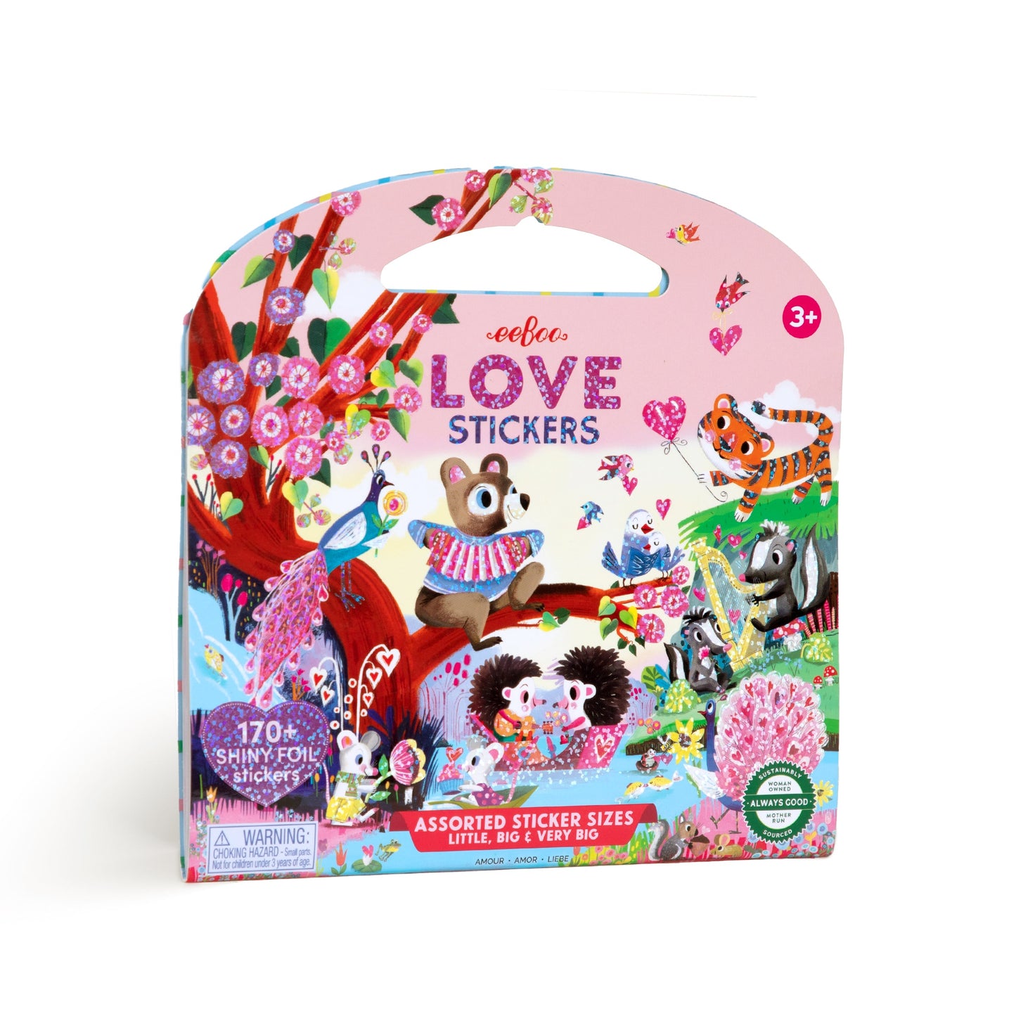 Love Shiny Valentine's Stickers by eeBoo | Gifts for Age 3+