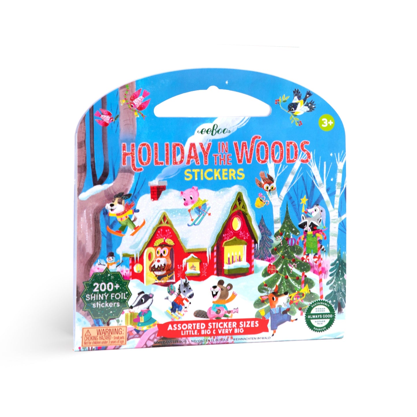 Holiday in the Woods Shiny Stickers by eeBoo | Unique Fun Gifts