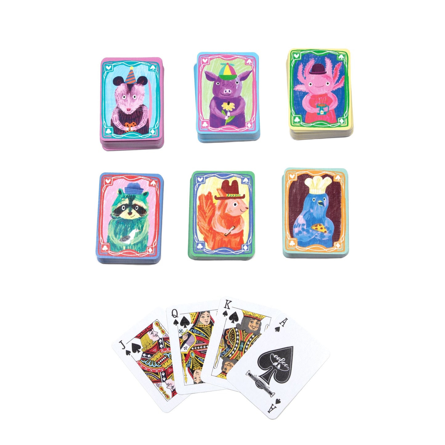 Katie Vernon Tiny Playing Cards Assortment (24) by eeBoo | Unique Fun Gifts