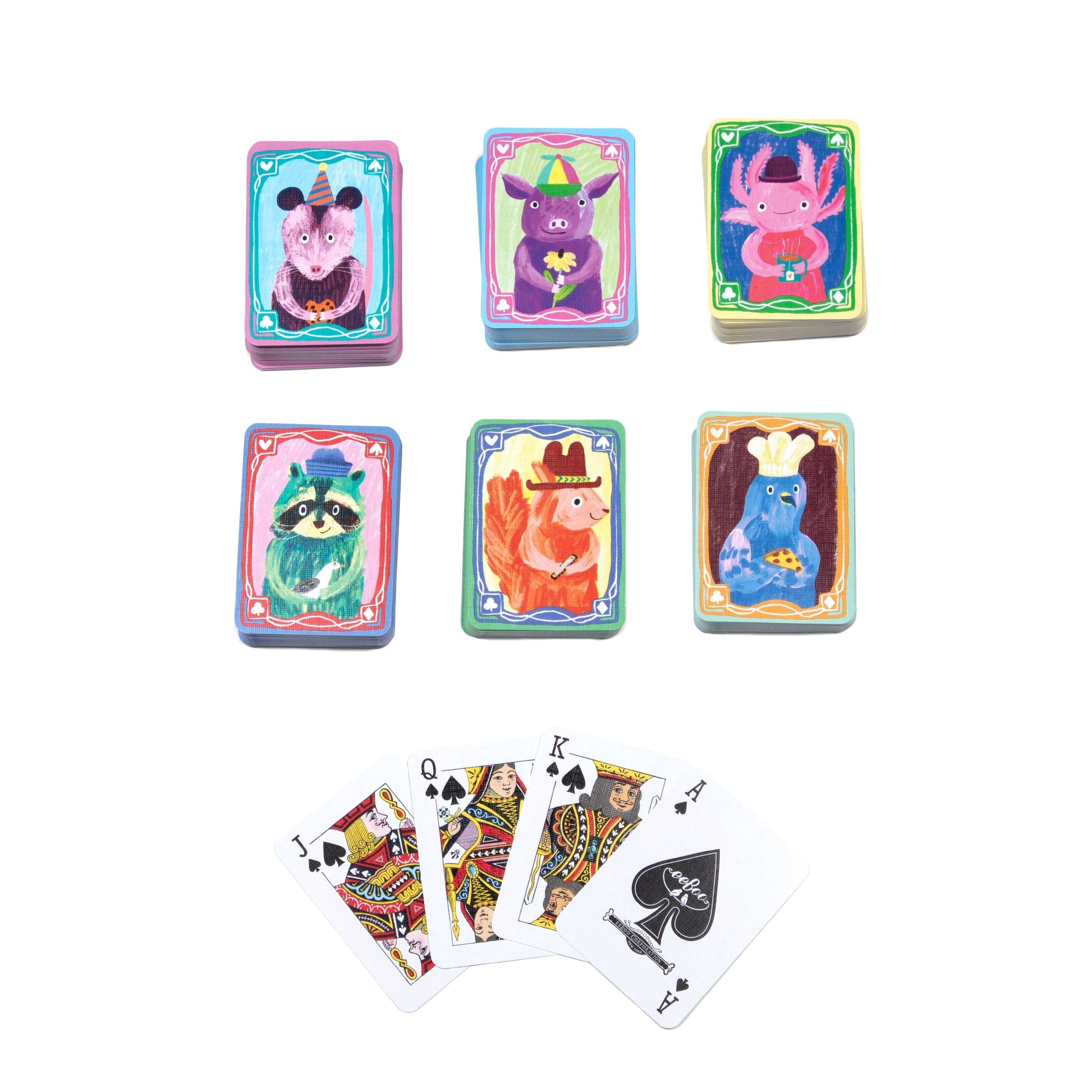 Katie Vernon Tiny Playing Cards Assortment (24) by eeBoo | Unique Fun Gifts