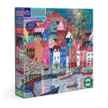 Jigsaw puzzle box with colorful village. Scottish Isle 1000 Piece Puzzle