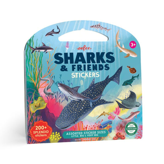 Sharks & Friends Shiny Stickers by eeBoo | Unique Fun Gifts