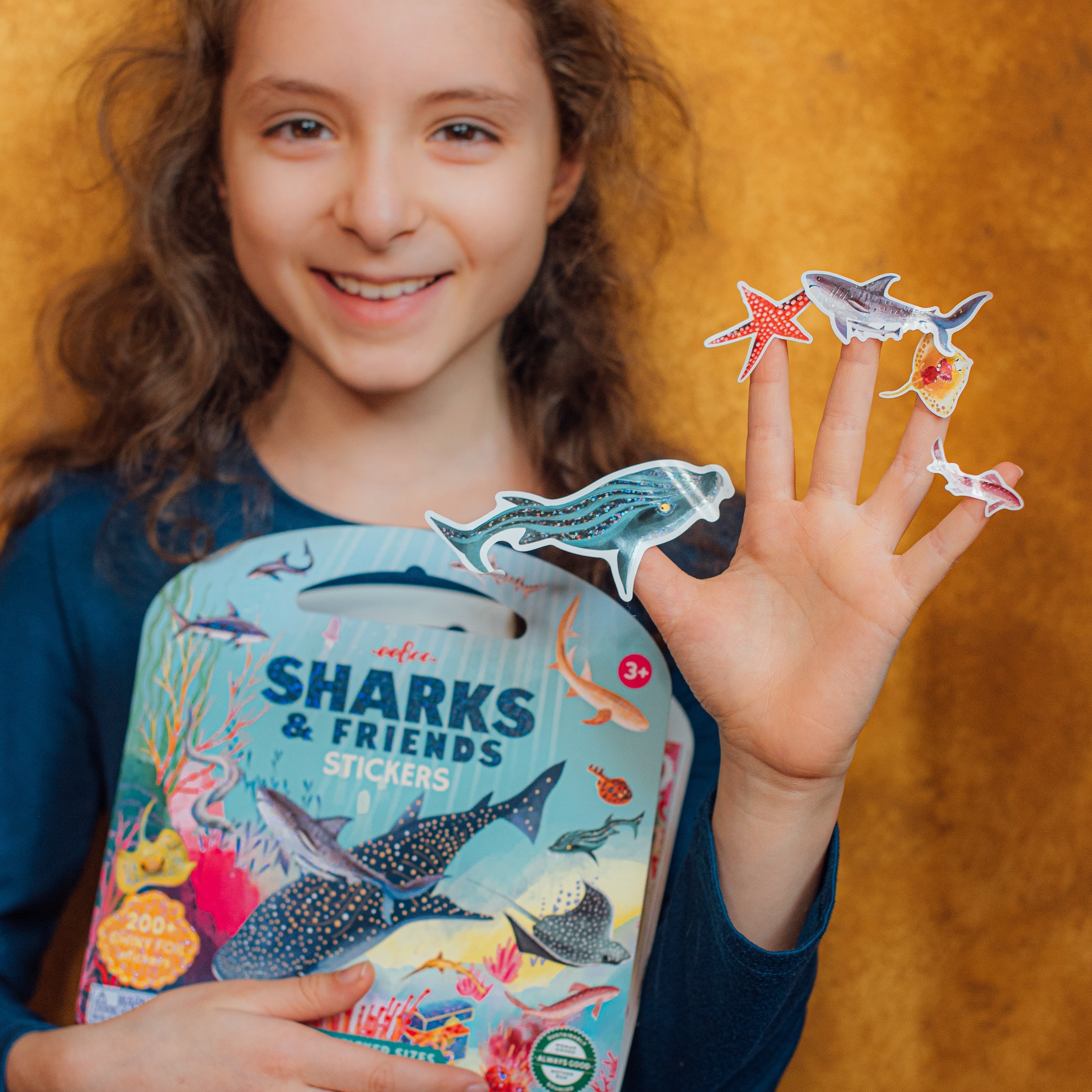 Sharks & Friends Shiny Stickers by eeBoo | Unique Fun Gifts