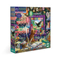 Jigsaw puzzle box with a colorful design featuring a fox and a bird in a mystical setting.