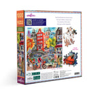  Artist Victoria Tenter-Krylov depicts the canals of Amsterdam with bicyclists, boaters, & painters enjoying the home of Rembrandt. 1000 piece square jigsaw puzzle