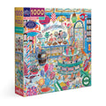 Colorful puzzle box with a sweet shop scene. Sweet Candy Shoppe 1000 Piece Puzzle
