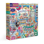 Colorful puzzle box with a sweet shop scene. Sweet Candy Shoppe 1000 Piece Puzzle