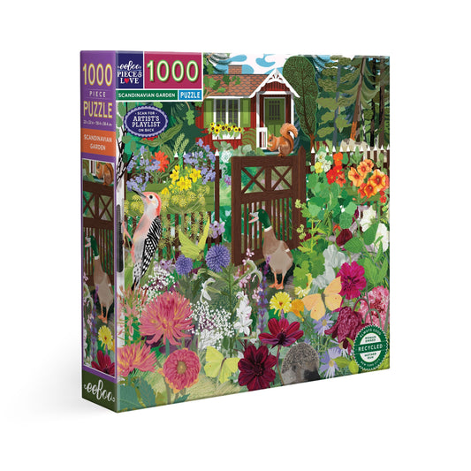 Scandinavian Garden 1000 Piece Jigsaw Puzzle by eeBoo | Unique Beautiful Gifts