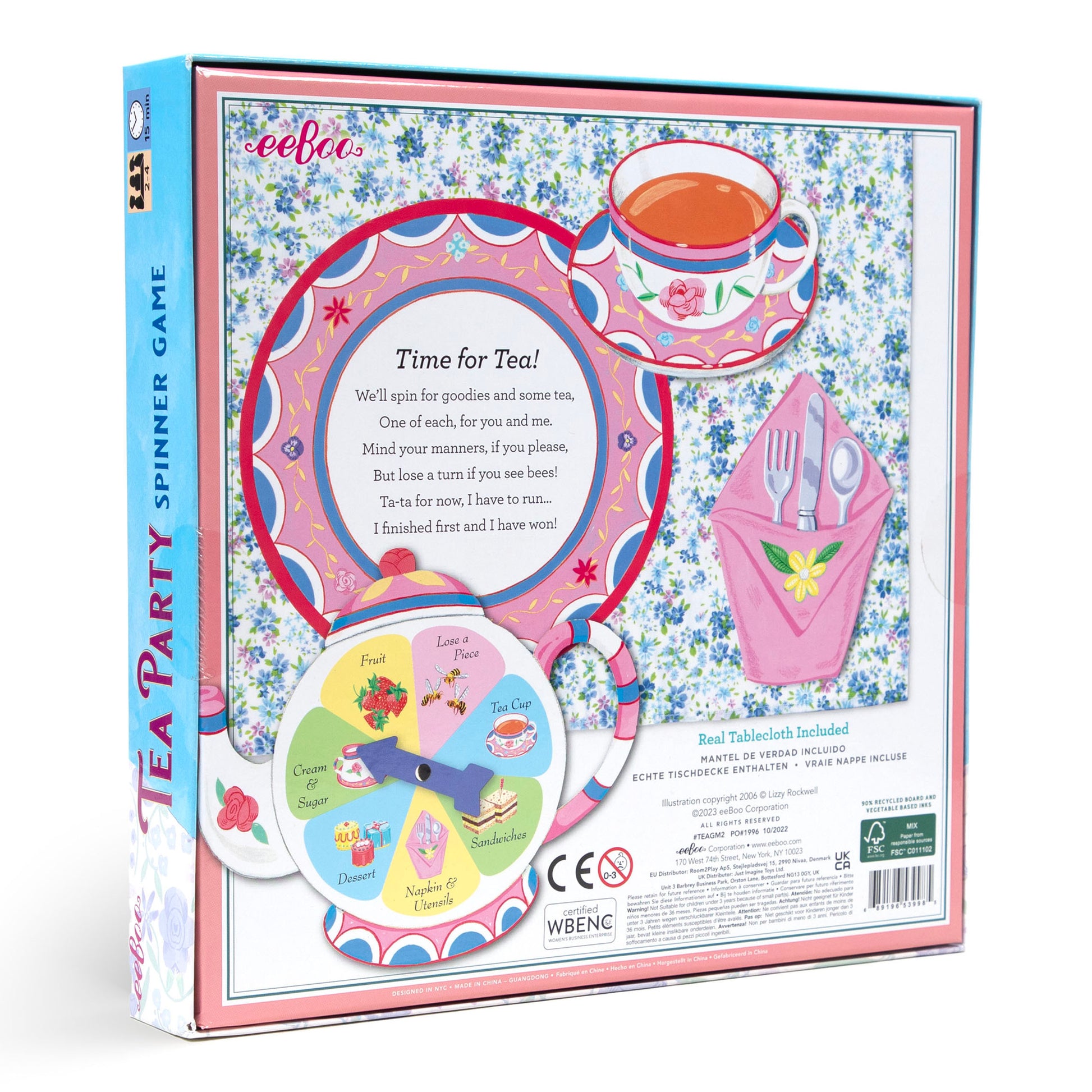 Tea Cup Party Set Spinner Award Winning Game by eeBoo| Unique and Fun Gifts for Pre School Kids 3+