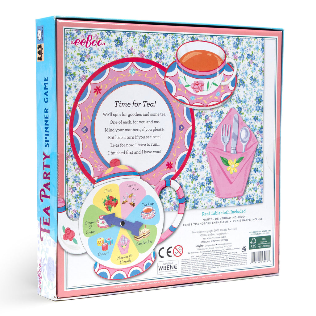 Tea Cup Party Set Spinner Award Winning Game by eeBoo| Unique and Fun Gifts for Pre School Kids 3+